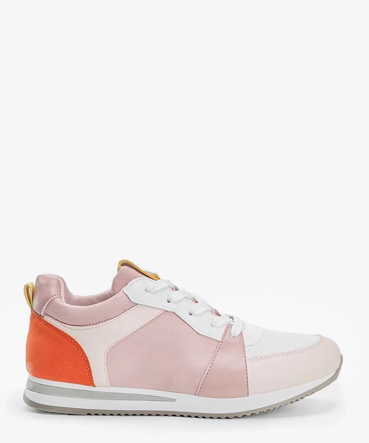 Różowe obuwie sportowe z eko-skóry Elaine