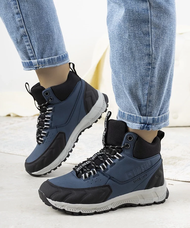 Granatowe obuwie trekkingowe Big Star Ivanna