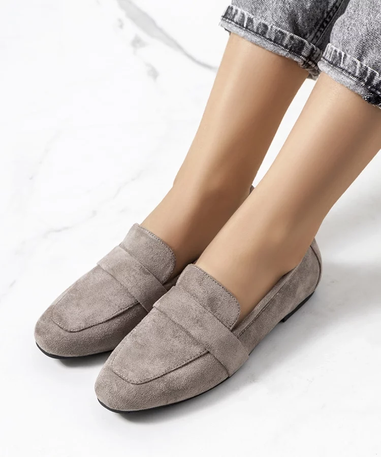 Szare półbuty damskie Hanny