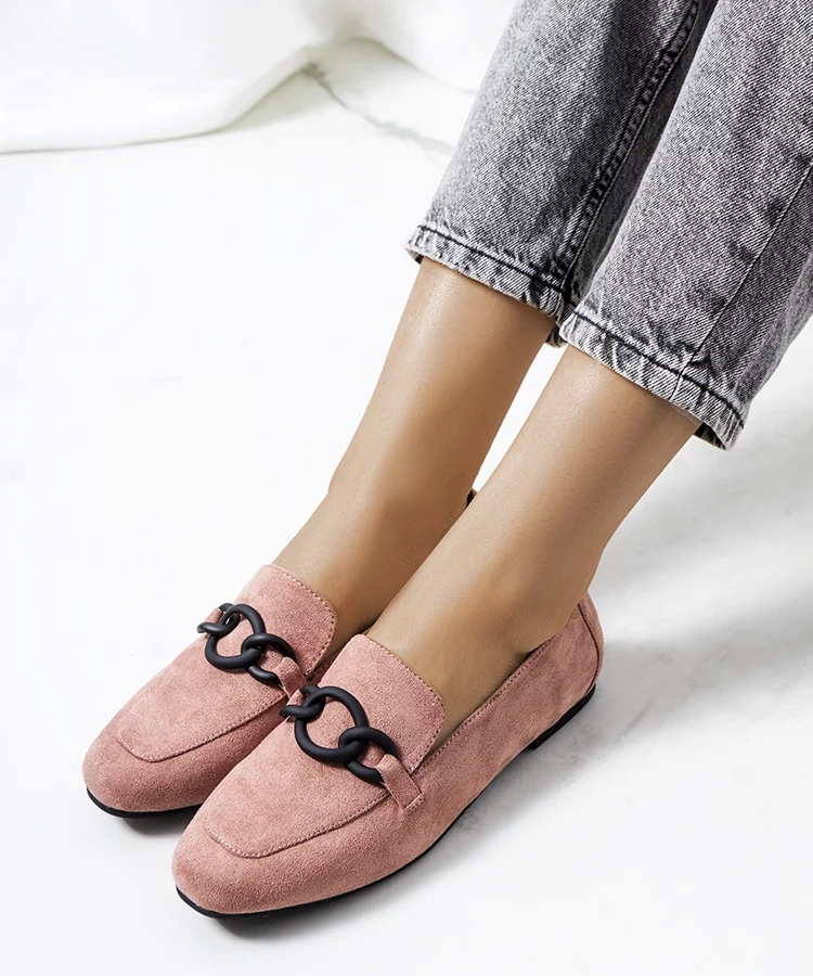 Różowe półbuty skórzane Dante