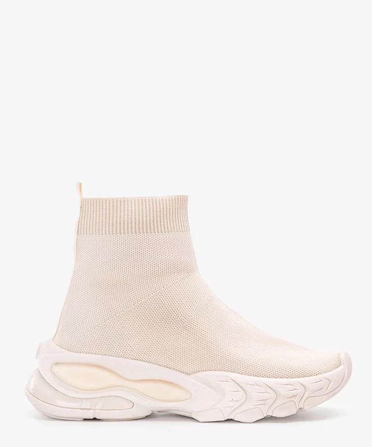 Beżowe sneakersy za kostkę Woodson