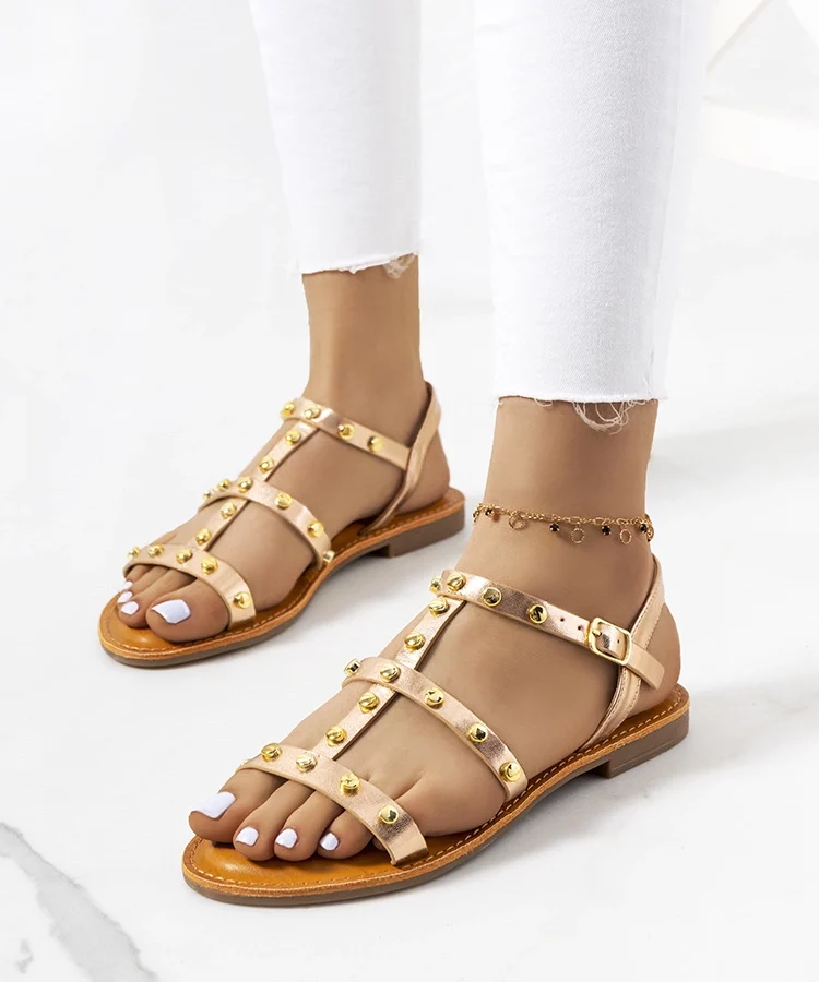 Różowe metaliczne sandały Somerset