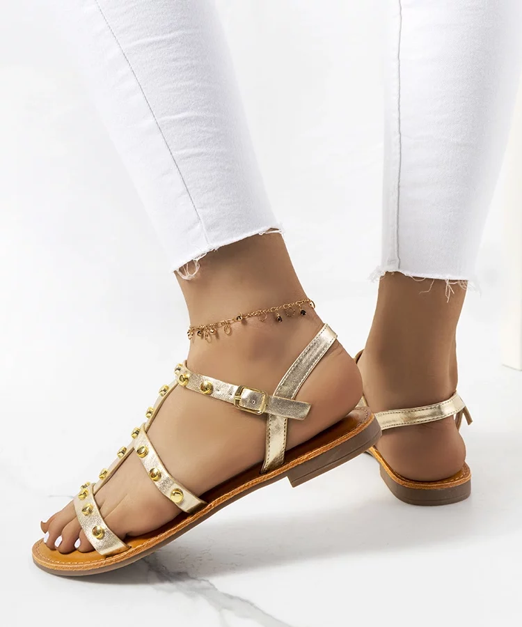 Złote metaliczne sandały Somerset