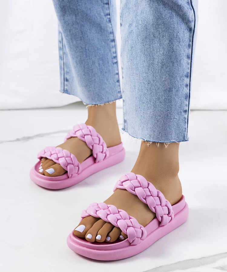 Różowe klapki Angas