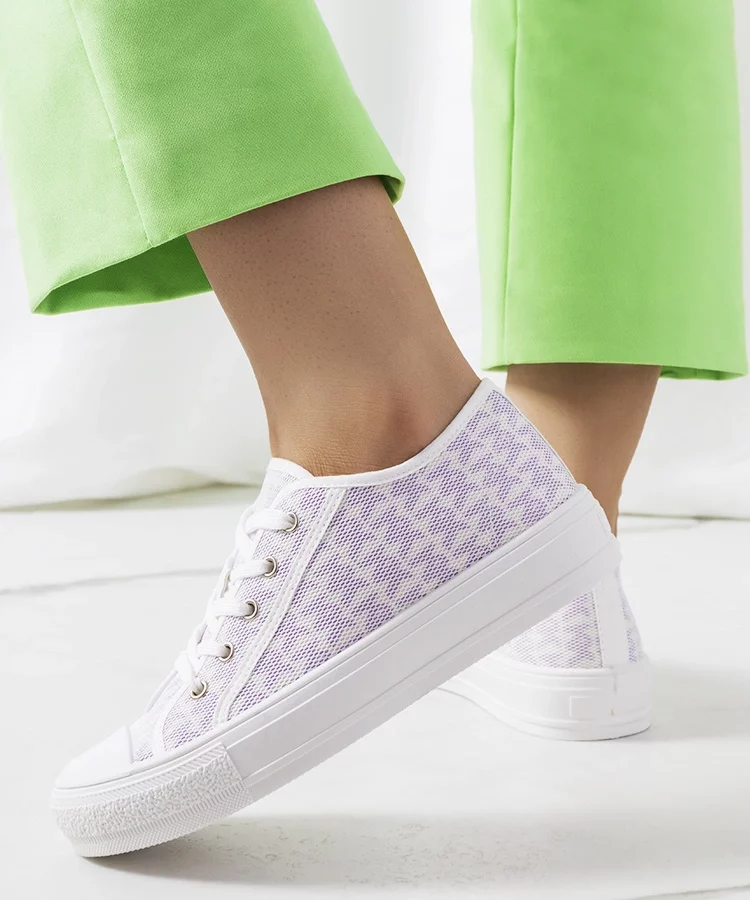 Fioletowe trampki na platformie Chelms