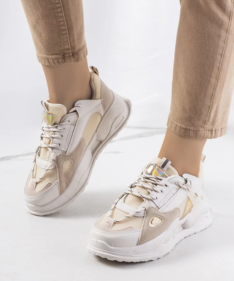 Beżowe sneakersy Mansfield