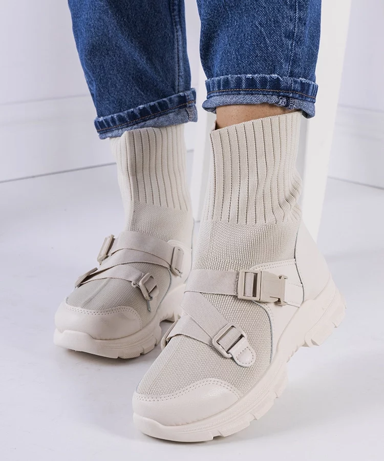 Beżowe sneakersy Saker