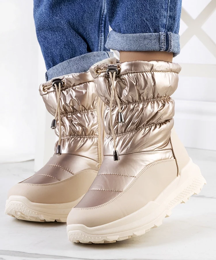 Złote śniegowce z ściągaczami Houle