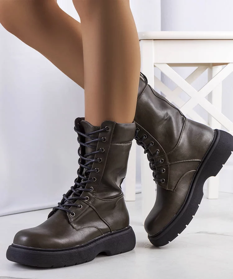 Zielone traperki damskie Costel