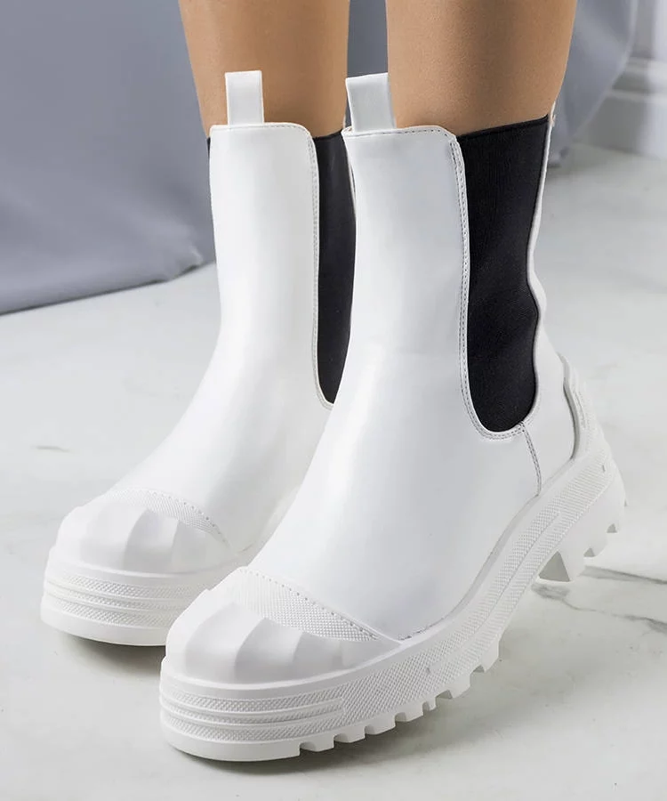 Białe botki damskie Crispo