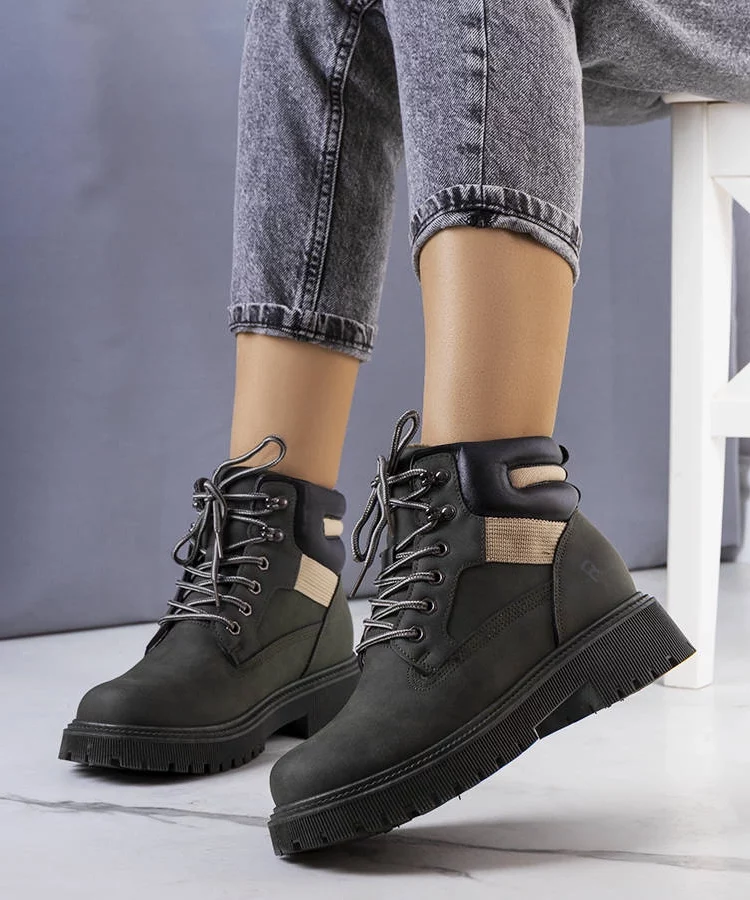 Zielone ocieplane traperki Nadel