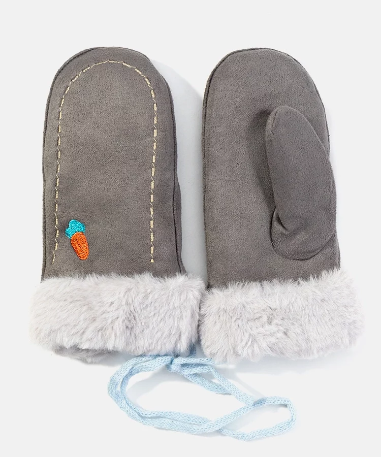 Szare rękawiczki dziecięce Carrot