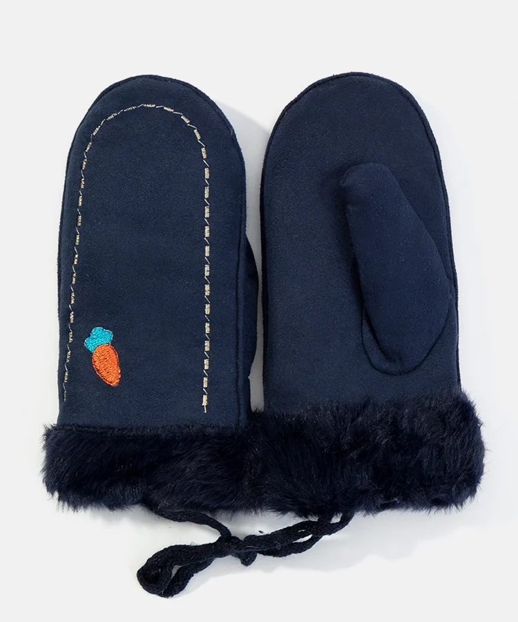 Granatowe rękawiczki dziecięce Carrot