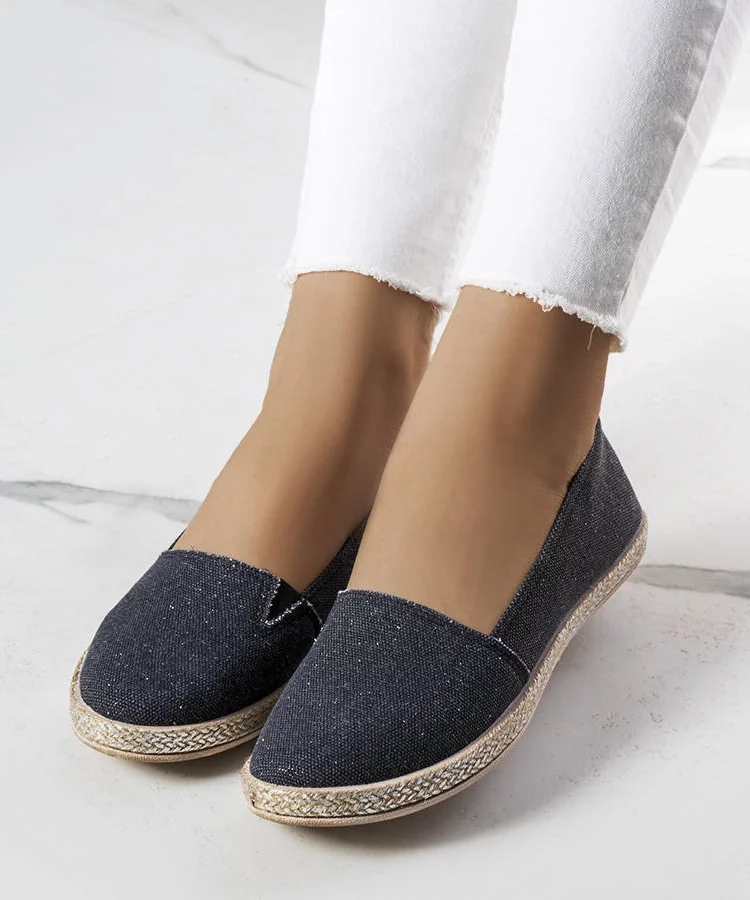 Czarne espadryle damskie Amiral