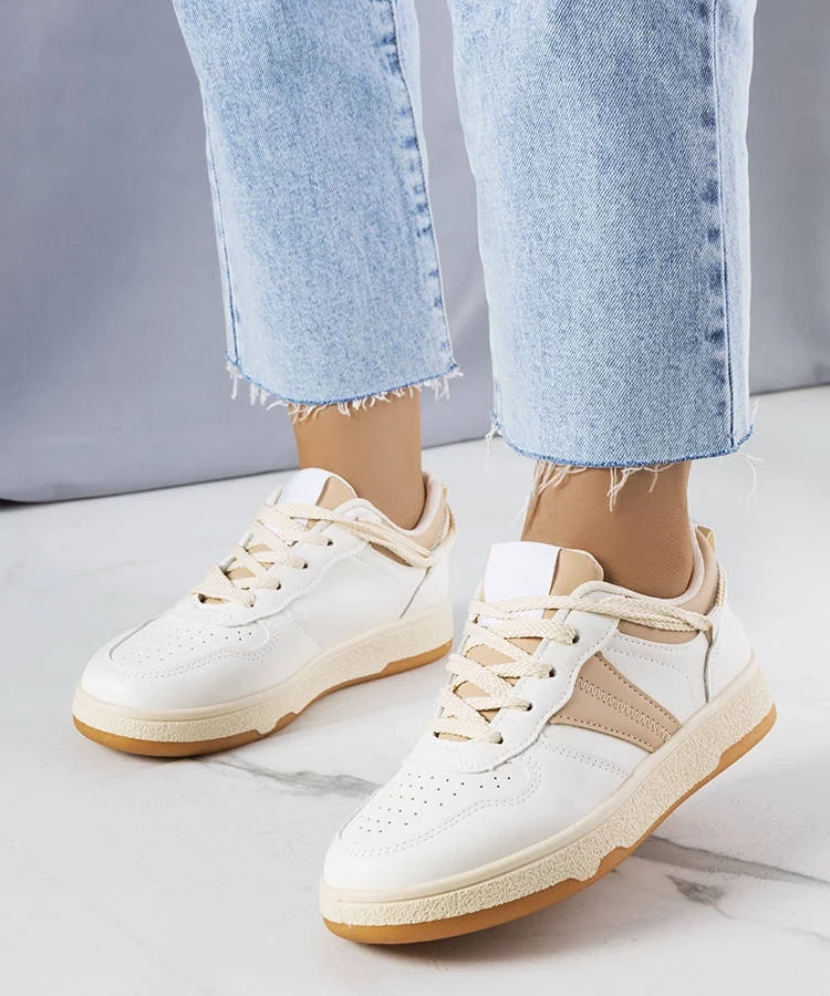 Beżowe damskie sneakersy Marcella