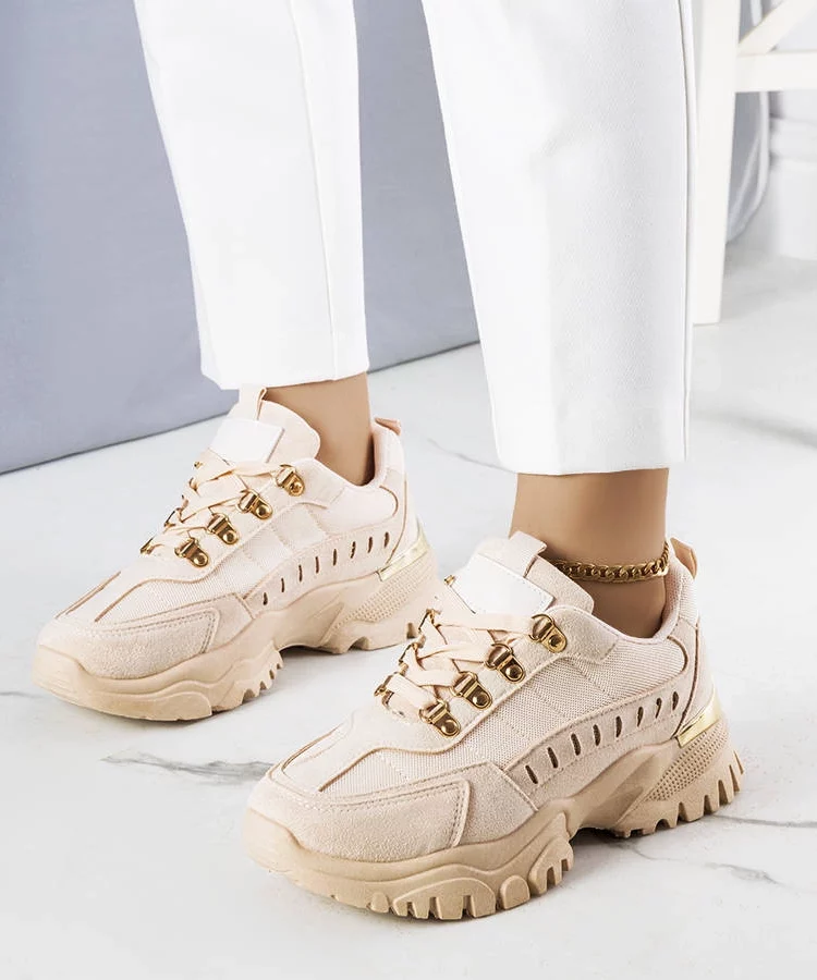 Beżowe sneakersy Mindy