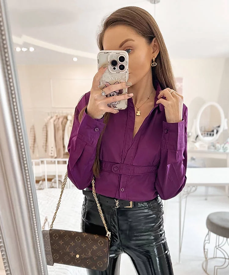 Fioletowa koszula damska Babeti