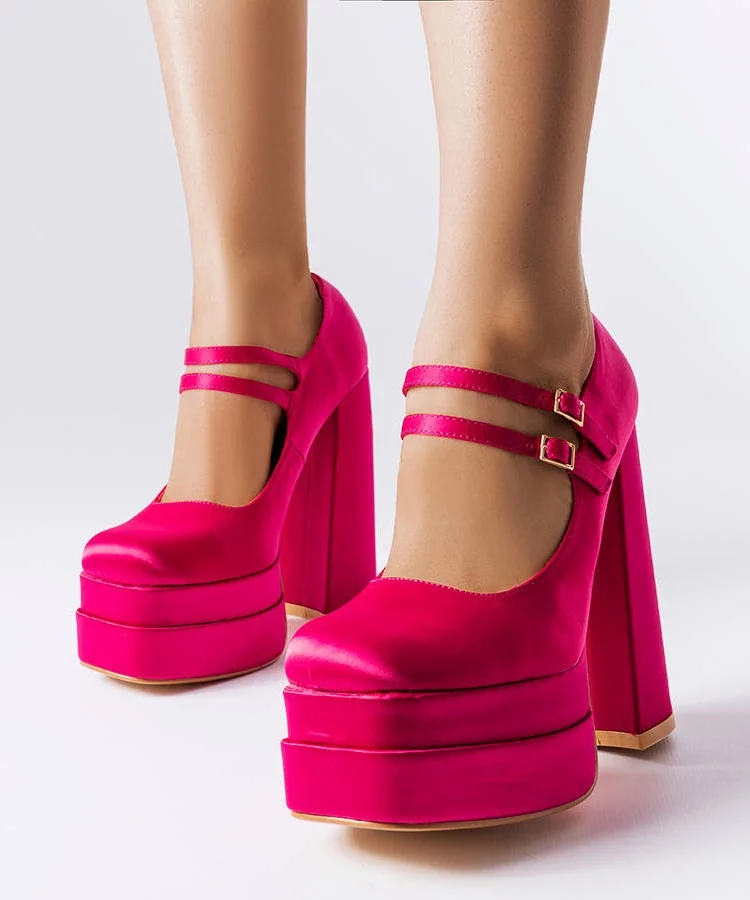 Różowe czółenka na wysokim słupku Gabriel