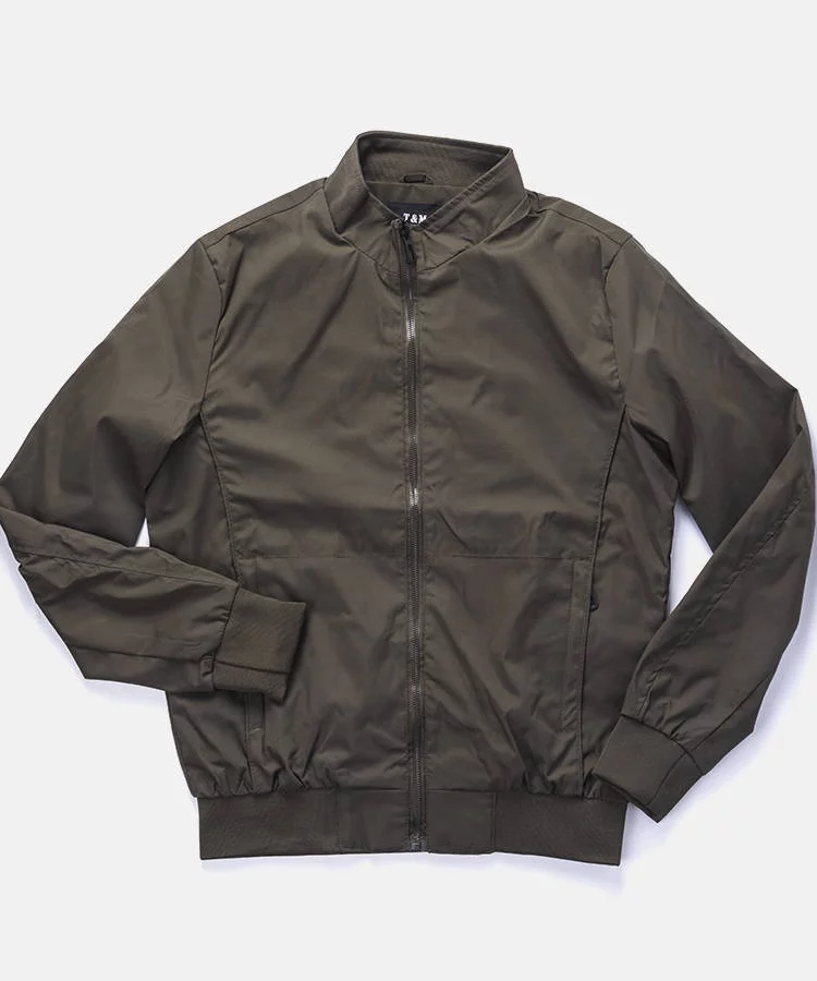 Zielona męska kurtka ze stójką Desroches