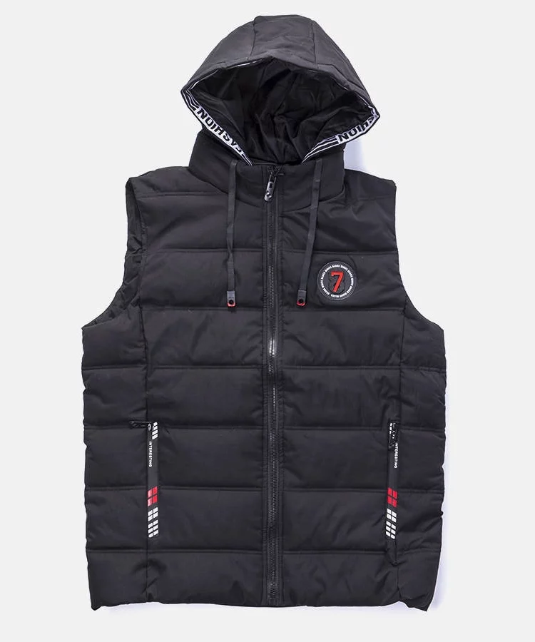 Czarna męska pikowana kamizelka Allaire