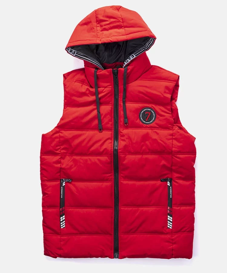 Czerwona męska pikowana kamizelka Allaire