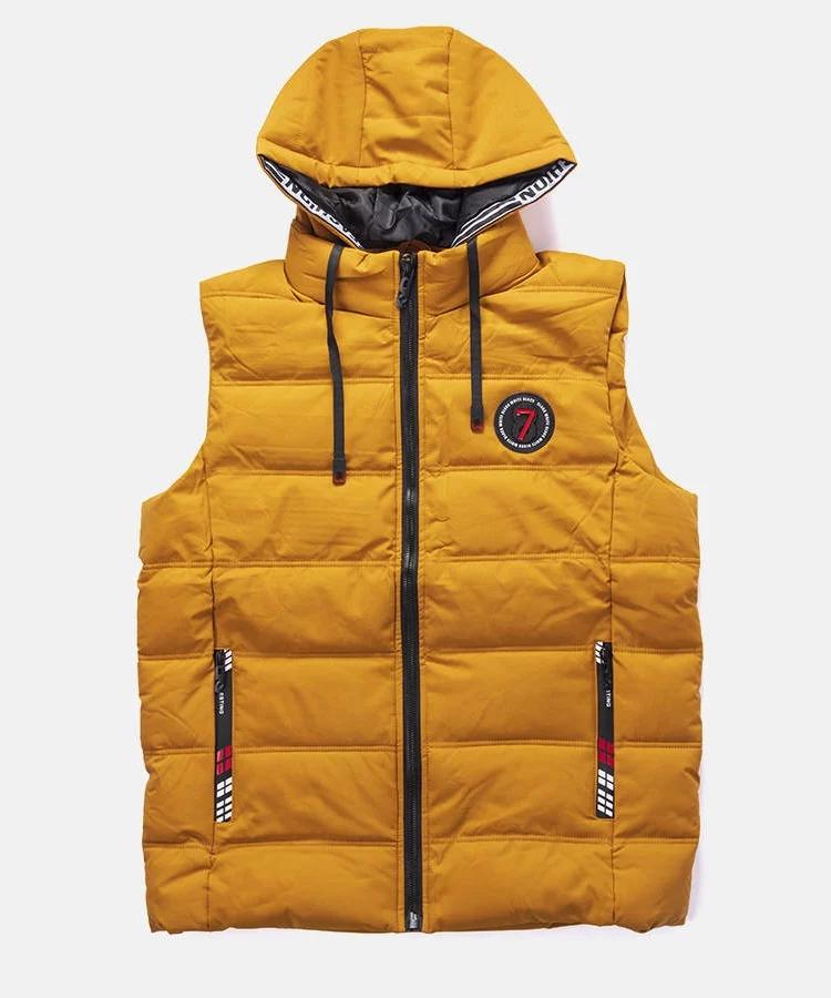 Żółta męska pikowana kamizelka Allaire