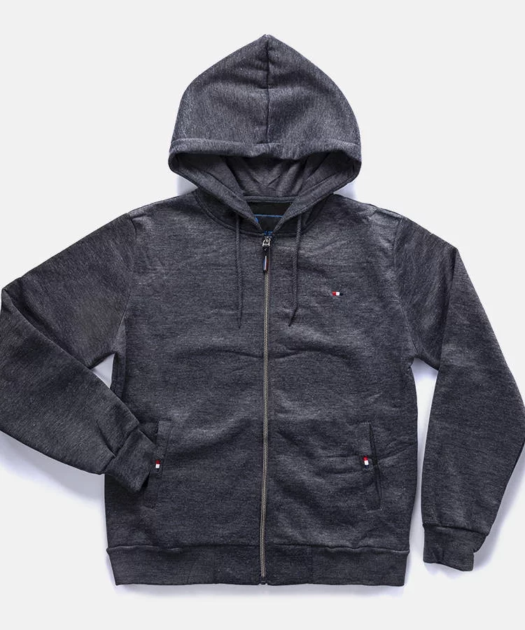 Ciemnoszara męska bluza z kapturem Guerin