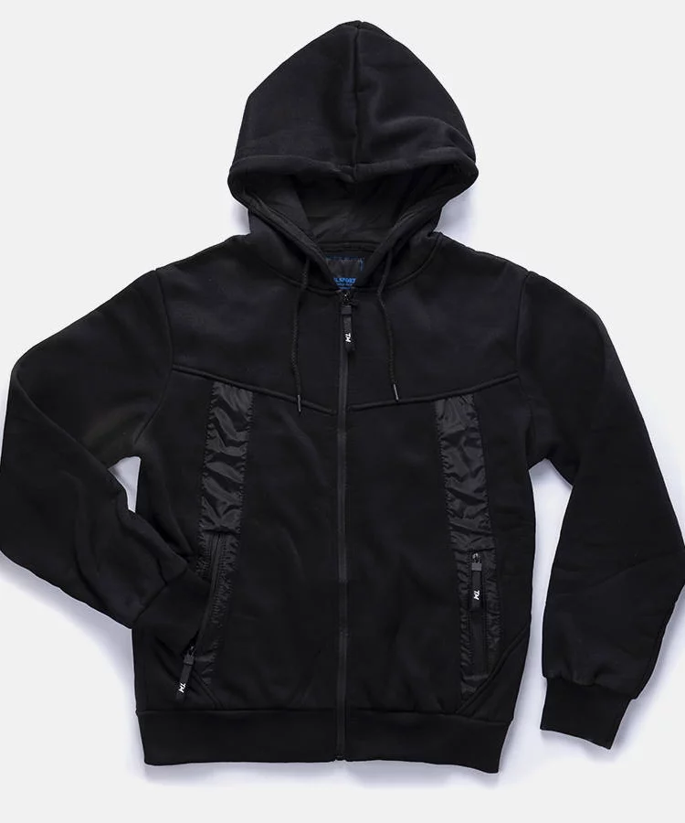 Czarna męska ciepła bluza z kapturem Astolpho