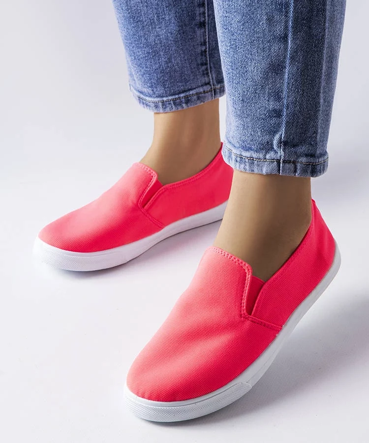 Różowe materiałowe tenisówki wsuwane Louisville