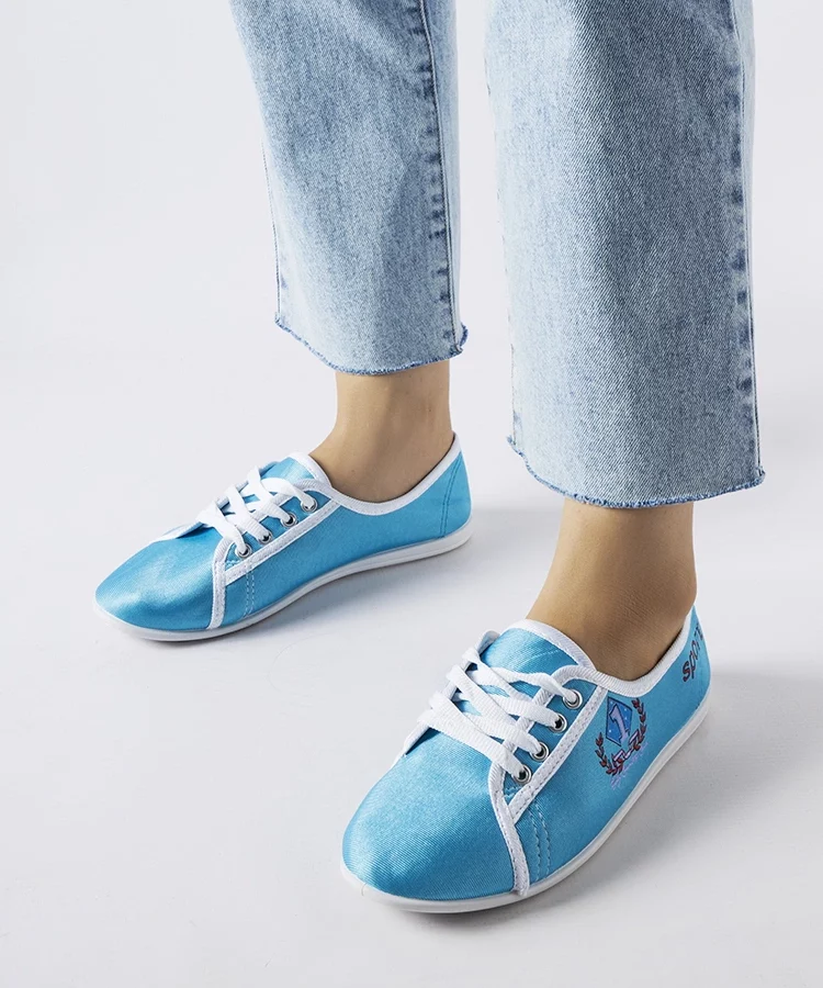 Niebieskie tenisówki damskie Woodstock