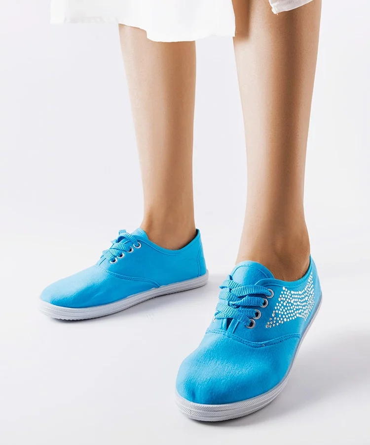 Niebieskie tenisówki z cyrkoniami Godfrey