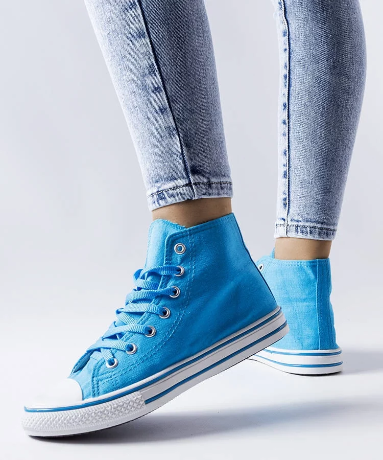 Niebieskie trampki za kostkę Alaine