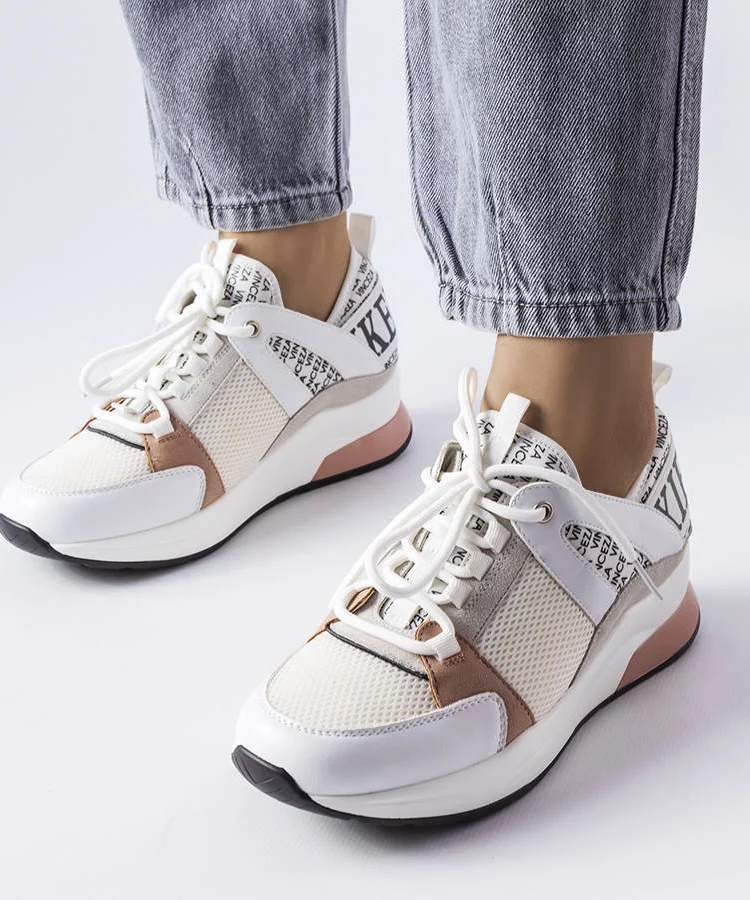 Biało-różowe sneakersy Vinceza