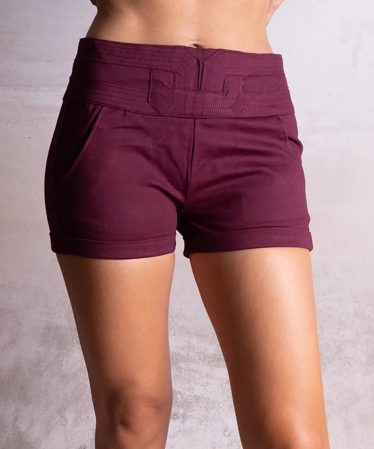 Bordowe szorty damskie spodenki Stein