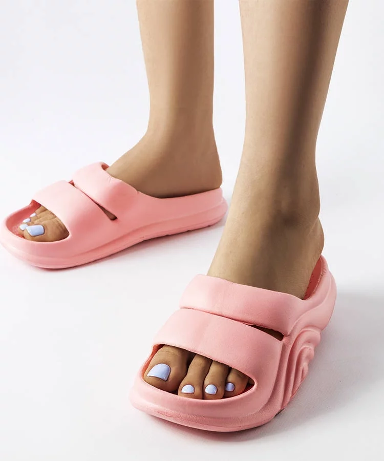 Różowe gumowe klapki Geneve