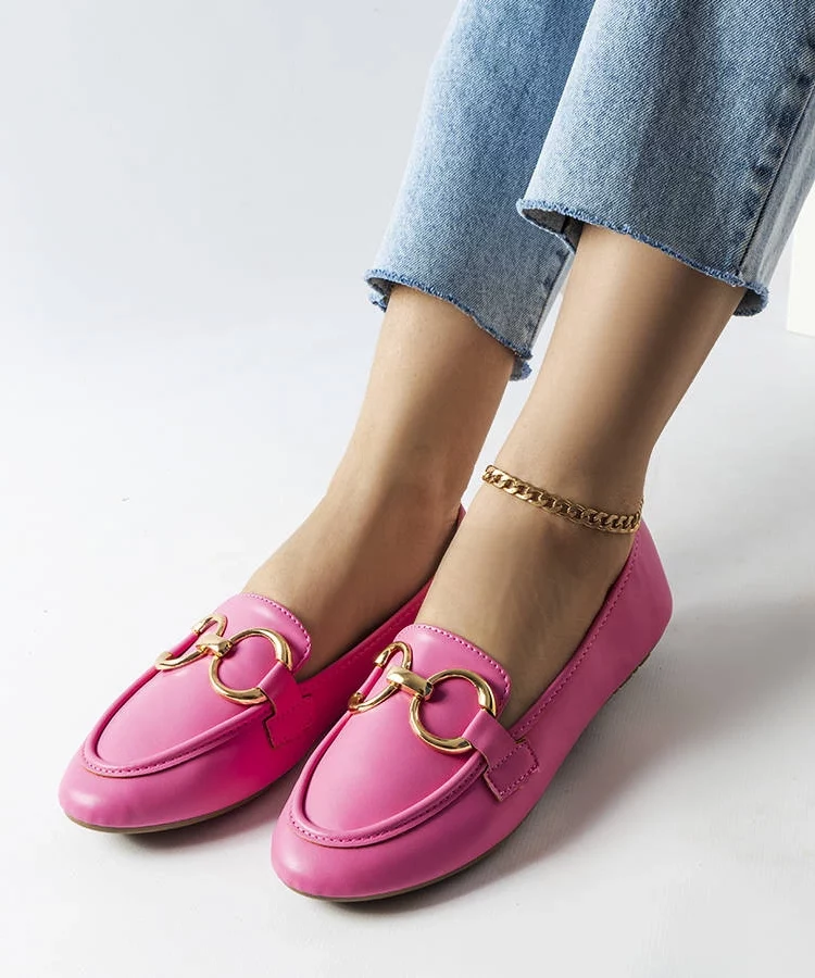 Różowe mokasyny damskie Couturier