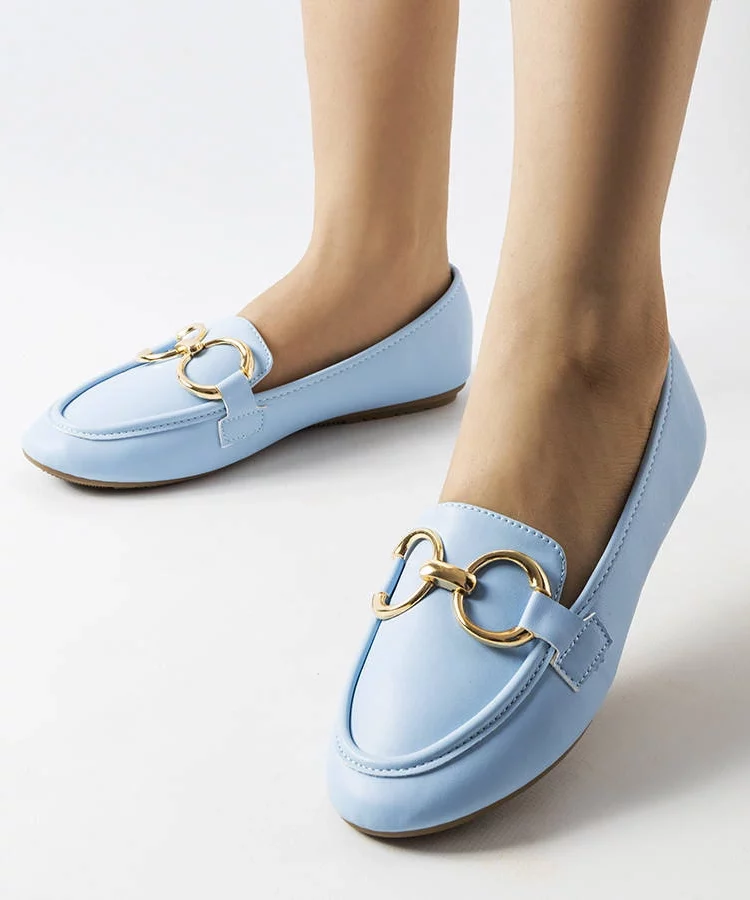 Niebieskie mokasyny damskie Couturier