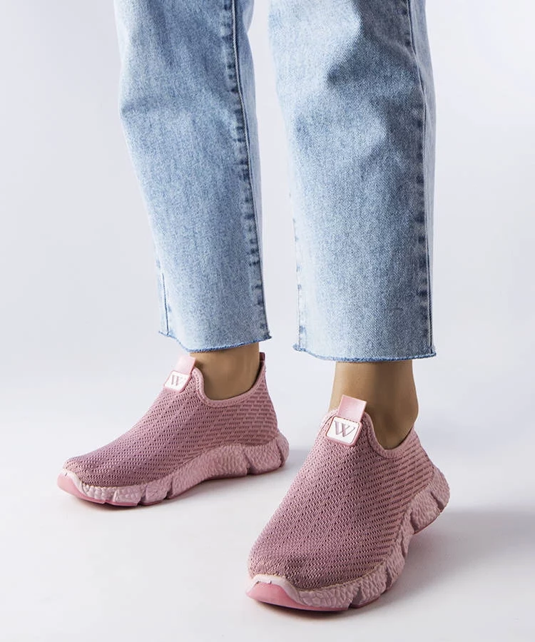 Różowe wsuwane sneakersy Yellville