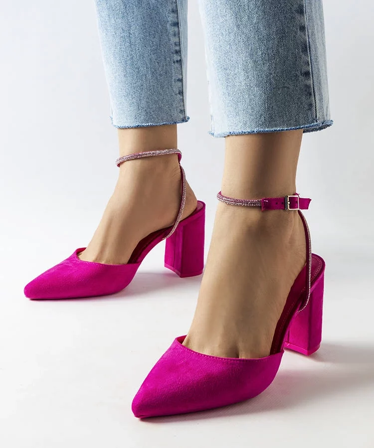 Różowe czółenka na słupku Stella