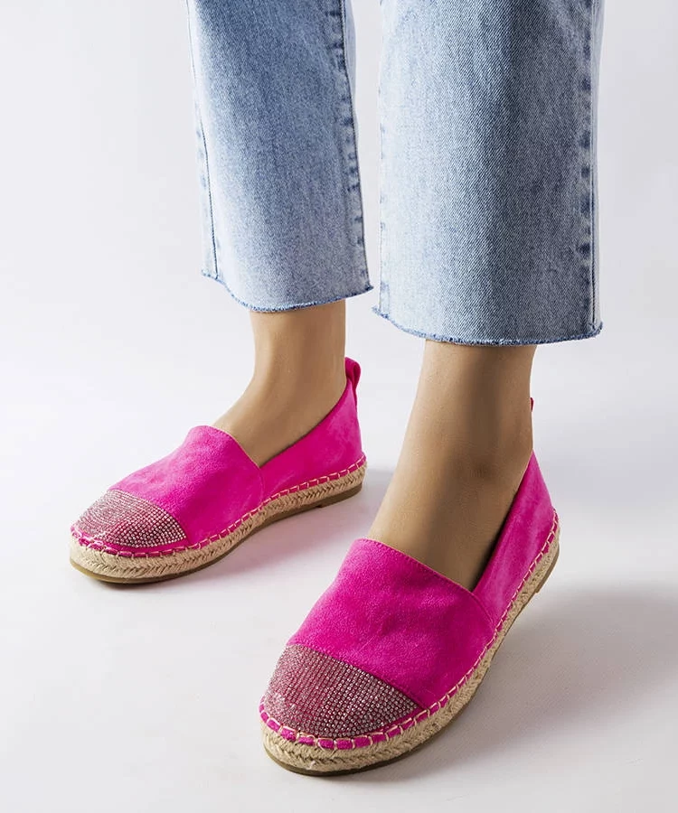 Rózowe espadryle na platformie Magali