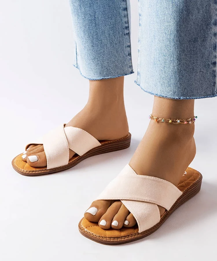 Beżowe klapki Tiana