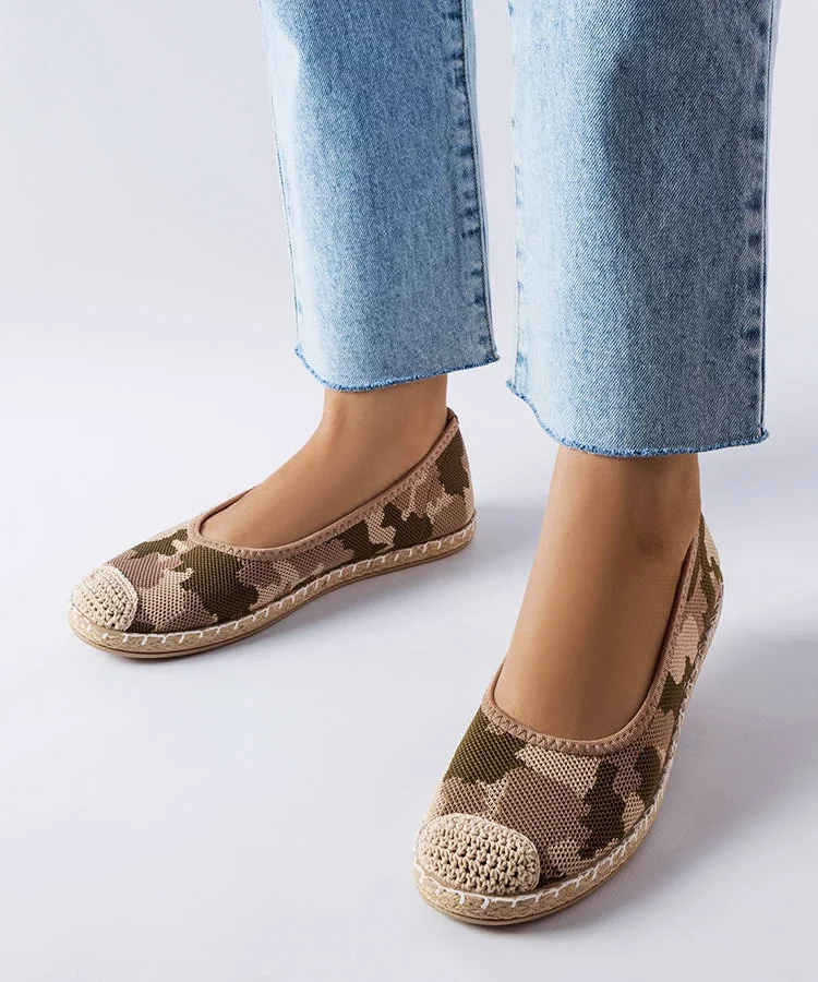 Zielone wsuwane espadryle Benedum