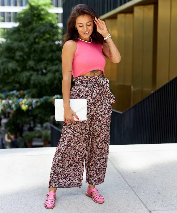 Czerwone plisowane spodnie Malmantile