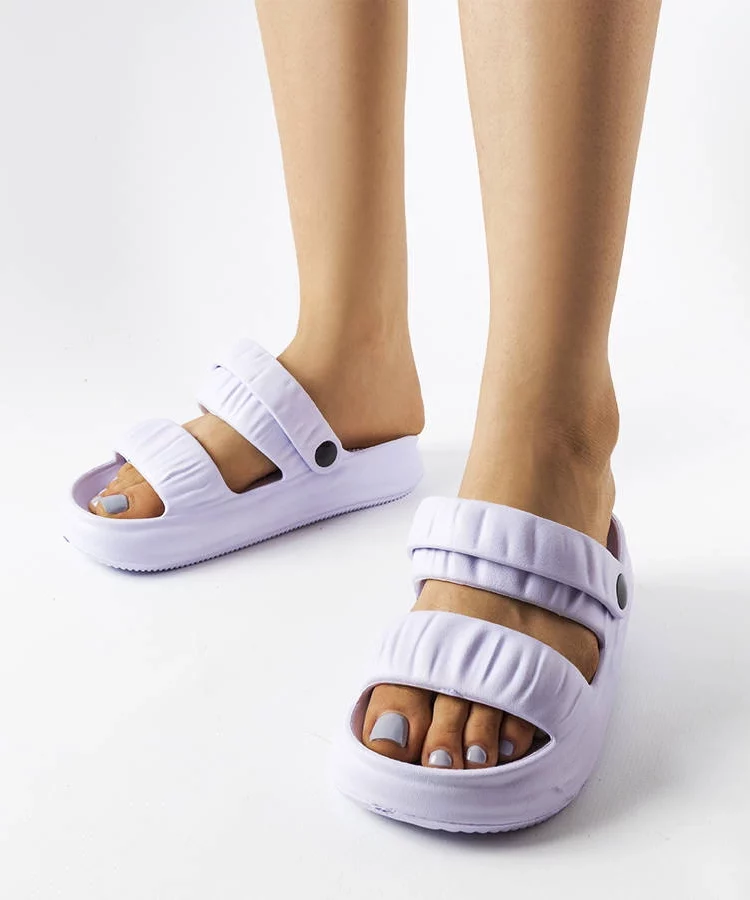 Fioletowe piankowe klapki Griffin