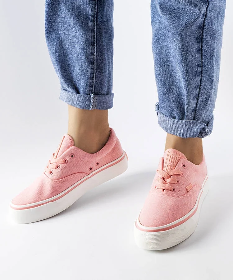 Różowe tenisówki Big Star LL274147