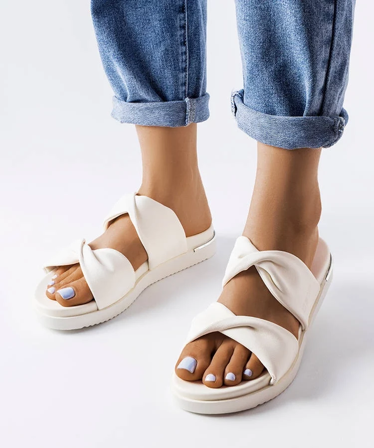 Białe klapki Big Star LL274A121