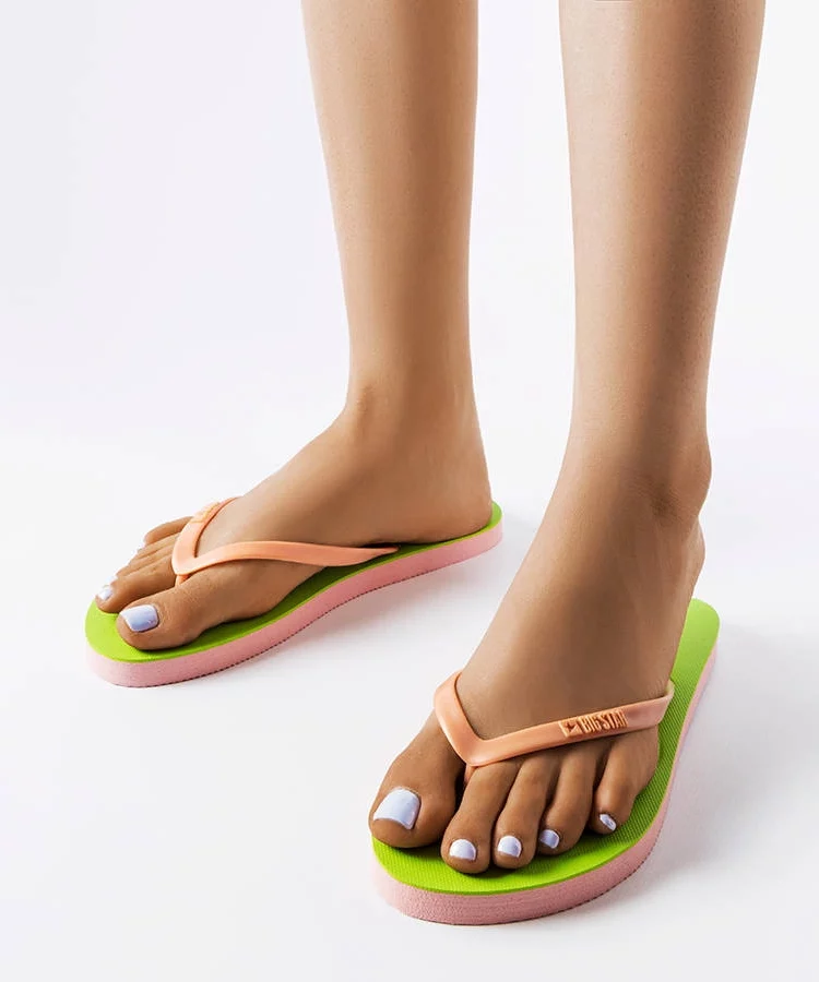 Zielono-różowe japonki Big Star FF274A330