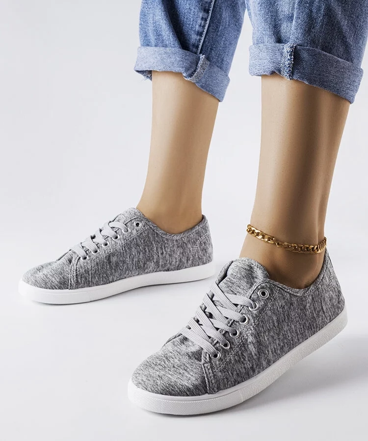 Szare materiałowe tenisówki Razan