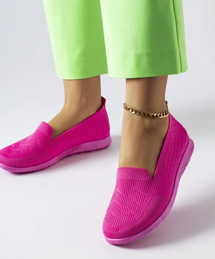 Różowe materiałowe tenisówki Aoife