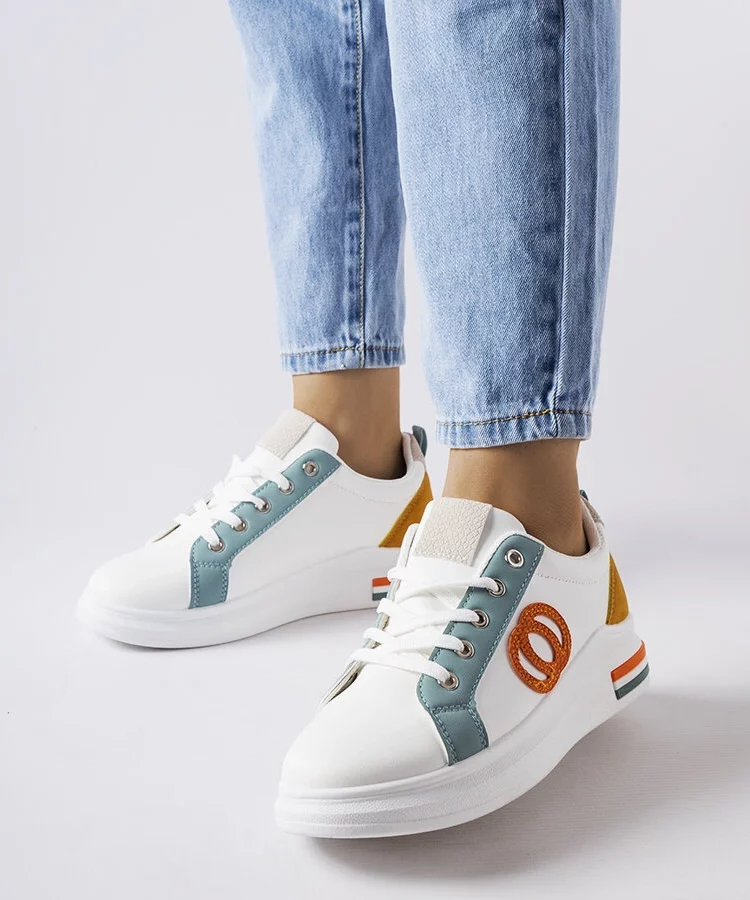 Białe sneakersy z kolorowymi wstawkami Passaic